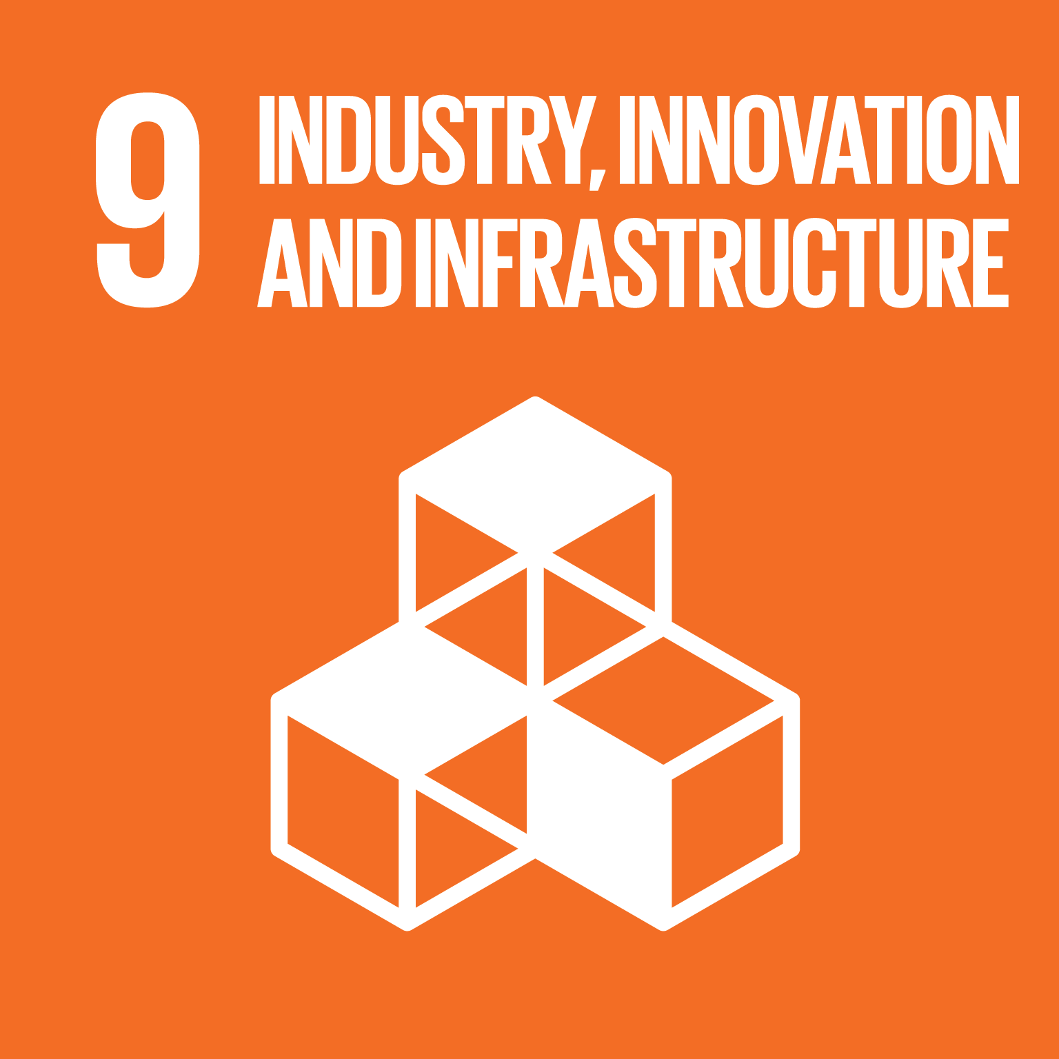 Card oficial ODS 9 — Indústria, Inovação e Infraestrutura